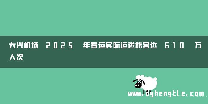 大兴机场 2025 年春运实际运送旅客达 610 万人次